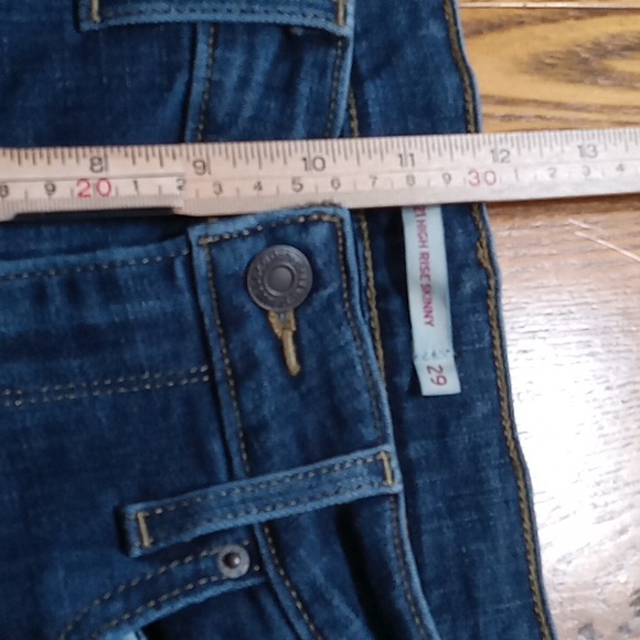 LEVI'S Womens 29 (27 x 27) JEANS DENIM Pants Preowned BLUE HIGH RISE SKINNY - Picture 6 of 7